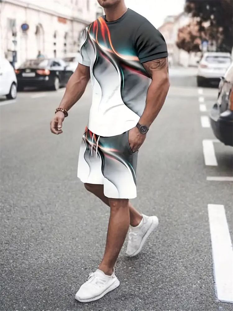 Running Gear Men - Erkek Kadın Degrade Doku T-shirt Iki