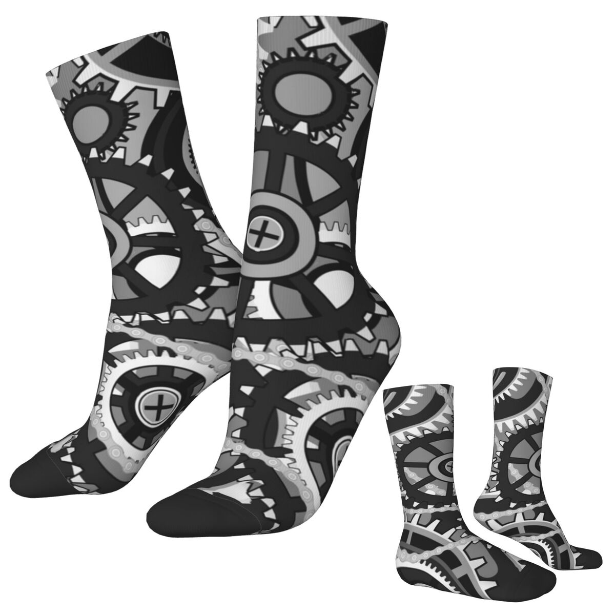 Running Gear Gifts For Women - Dişliler Vintage Tekerlekler Çorap Erkekler Baskı